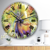 Designart 'Hugging Elk Love' Large Cottage Wall Clock