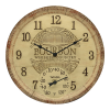 Taylor 14-inch Bourbon Barrel Clock with Thermometer