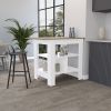 Kitchen Island Pompeya, Three Shelves, White Finish