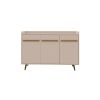 Manhattan Comfort Bradley 53.54 Buffet Stand with 4 Shelves in Off White