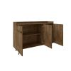 Manhattan Comfort Bradley 53.54 Buffet Stand with 4 Shelves in Rustic Brown