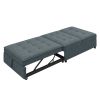 4-in-1 Sofa Bed, Chair Bed, Multi-Function Folding Ottoman Bed with Storage Pocket and USB Port for Small Room Apartment,Living Room,Bedroom,Hallway,