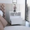 Nightstand Munyochi, One Drawer, White Finish