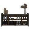 Shoe Rack Augusta, Eight Shoe Capacity, Carbon Espresso / Mahogany Finish