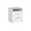 Nightstand Cartiz, Two Drawers, White Finish