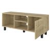 Tv Stand for TV´s up 43" Three Open Shelves Fredericia, One Cabinet, Light Oak Finish