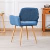 Velet Upholstered Side Dining Chair with Metal Leg(Blue velet+Beech Wooden Printing Leg),KD backrest