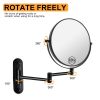 8 Inch Wall Mounted Makeup Vanity Mirror, Double Sided 1x/10x Magnifying Mirror, 360° Swivel with Extension Arm Bathroom Mirror