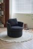 Swivel Barrel Chair, Comfy Round Accent Sofa Chair for Living Room, 360 Degree Swivel Barrel Club Chair, Leisure Arm Chair for Nursery, Hotel, Bedroom