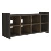 Shoe Rack Augusta, Eight Shoe Capacity, Carbon Espresso / Mahogany Finish