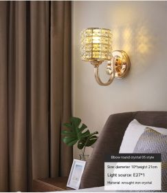 Eye Protection Wall Lamp Simple Modern Stair Aisle Living Room Wall Lamp (Option: Lamp With Switch-510 Single Head)