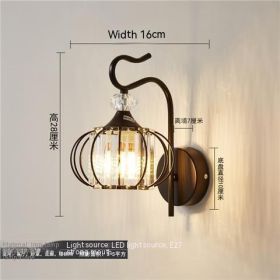 Eye Protection Wall Lamp Simple Modern Stair Aisle Living Room Wall Lamp (Option: Support Xiaoai-Down Black)