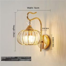 Eye Protection Wall Lamp Simple Modern Stair Aisle Living Room Wall Lamp (Option: Support Xiaoai-Gold Down)