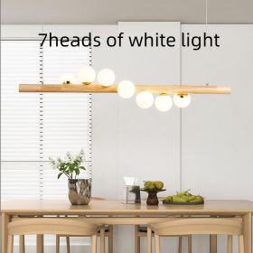 Chandelier Solid Wood Modern Minimalist Log (Option: 7heads of white light-G9 light source 5W-EU)