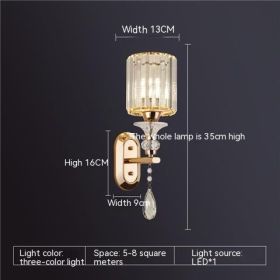 Eye Protection Wall Lamp Simple Modern Stair Aisle Living Room Wall Lamp (Option: Eye Protection-Single Head Gold)