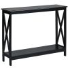 2-Tier Console X-Design Sofa Side Accent Table