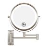 8 Inch Wall-Mounted Makeup Mirror, Double Sided 1x/10x Magnifying Makeup Mirror, 3 Colour Lights Touch Screen Dimmable Bathroom Mirror, 360° Swivel Va