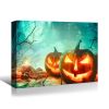 Drop-Shipping Framed Canvas Wall Art Decor Painting For Halloween, Jack-o-lanterns Painting For Halloween Gift, Decoration For Halloween Living Room,